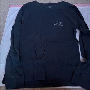 Vineyard Vines Black Long Sleeve Tee Casual Comfort